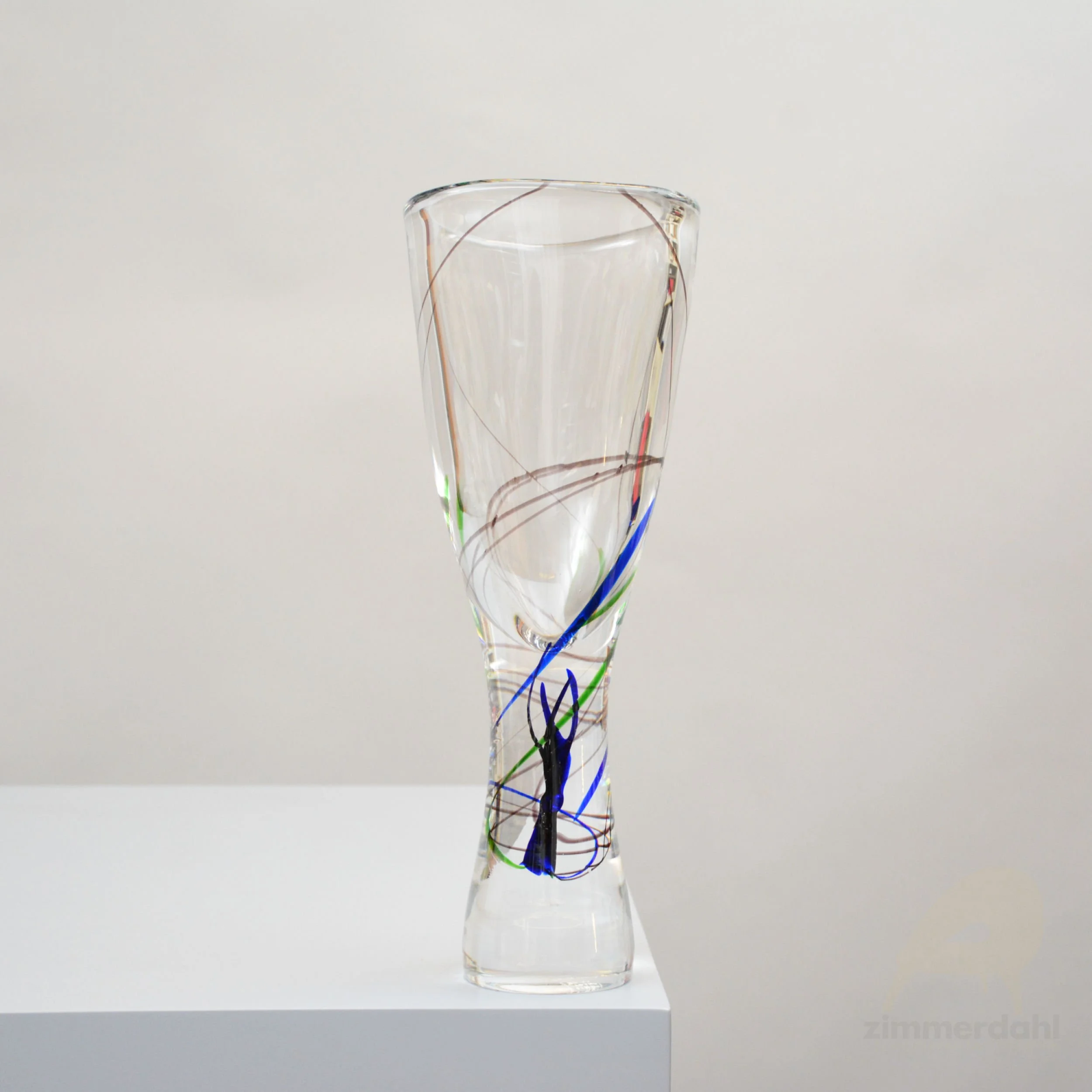 Abstracta Glass Vase by Vicke Lindstrand for Kosta, Sweden